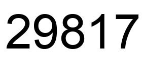Number 29817 black image