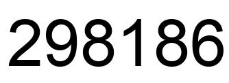 Number 298186 black image