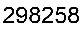 Number 298258 black image