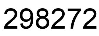 Número 298272 imagen negro