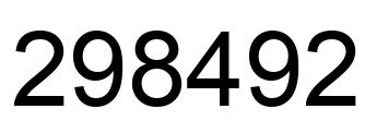 Number 298492 black image
