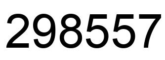 Number 298557 black image