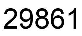 Number 29861 black image