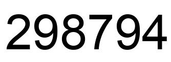Number 298794 black image