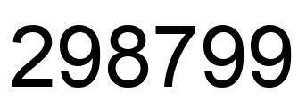 Number 298799 black image