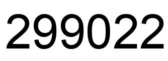 Número 299022 imagen negro