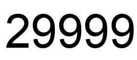 Number 29999 black image