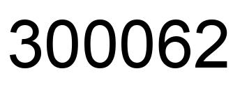 Number 300062 black image