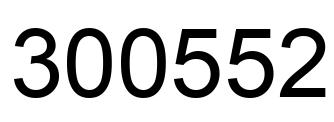 Number 300552 black image