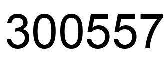 Number 300557 black image