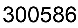 Number 300586 black image