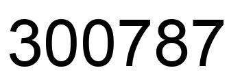 Number 300787 black image