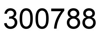 Number 300788 black image