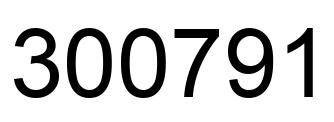 Number 300791 black image
