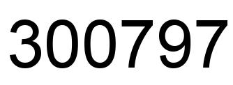Number 300797 black image