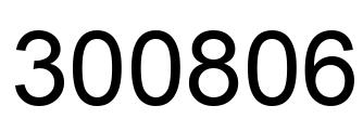 Number 300806 black image