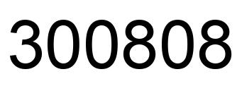 Number 300808 black image
