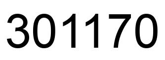 Número 301170 imagen negro