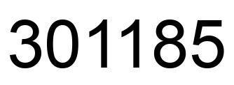 Número 301185 imagen negro