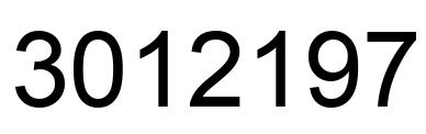 Number 3012197 black image