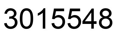 Number 3015548 black image