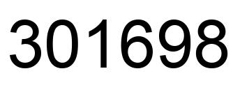 Number 301698 black image