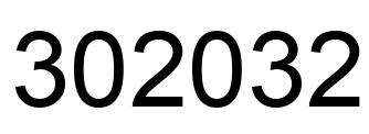 Number 302032 black image