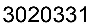 Number 3020331 black image