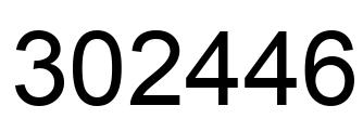 Number 302446 black image
