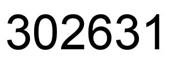 Number 302631 black image