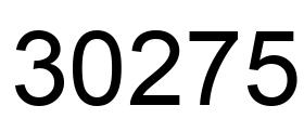 Number 30275 black image