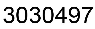 Number 3030497 black image