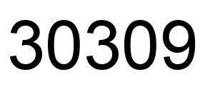 Number 30309 black image