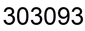 Number 303093 black image