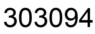 Number 303094 black image