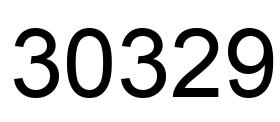 Number 30329 black image