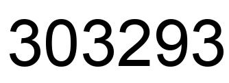 Number 303293 black image