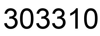 Number 303310 black image