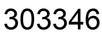 Número 303346 imagen negro