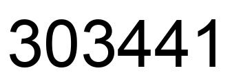 Número 303441 imagen negro
