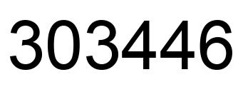 Number 303446 black image