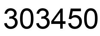 Number 303450 black image