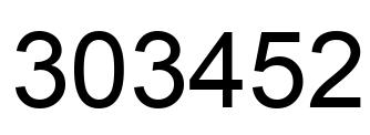 Number 303452 black image