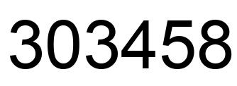 Number 303458 black image