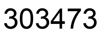 Number 303473 black image