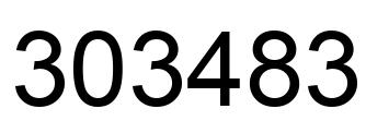 Number 303483 black image