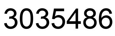 Number 3035486 black image