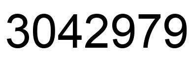 Number 3042979 black image