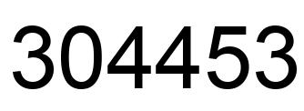 Number 304453 black image
