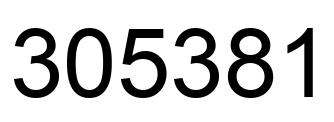 Number 305381 black image